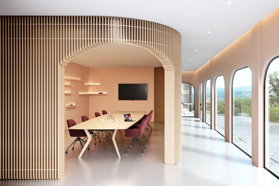 TRAVA tables: eat, work, meet | Mobitec